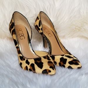 BCBG Leopard Pumps